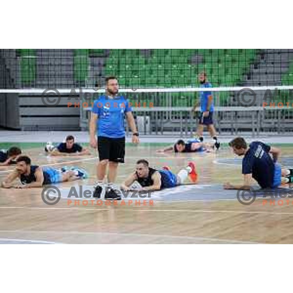 Team Slovenia during Slovenia Volleyball team practice in Ljubljana on August 18, 2022