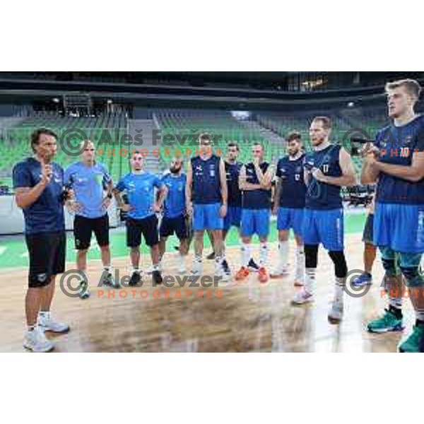Gheorghe Cretu, head coach of Team Slovenia during Slovenia Volleyball team practice in Ljubljana on August 18, 2022