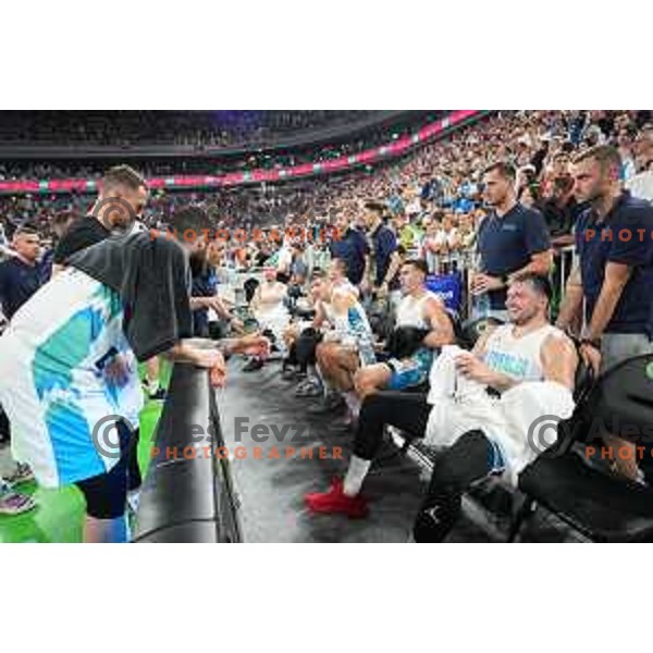 Luka Doncic during Telemach match between Slovenia and Serbia in SRC Stozice, Ljubljana, Slovenia on August 17, 2022