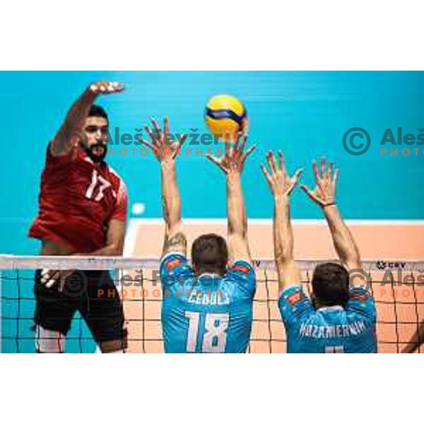 in action during friendly volleyball match between Slovenia and Egypt in Dvorana Tabor, Maribor, Slovenia on August 19, 2022. Photo: Jure Banfi