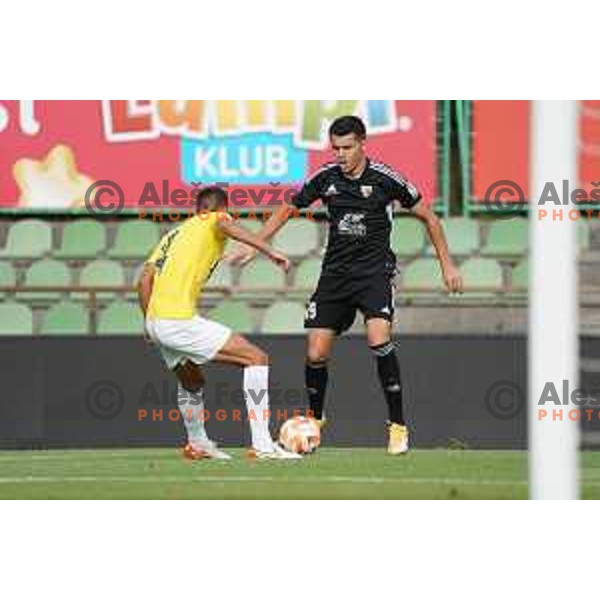 Mirlind Daku in action during Prva Liga Telemach 2022-2023 football match between Bravo and Mura in Ljubljana, Slovenia on August 20, 2022