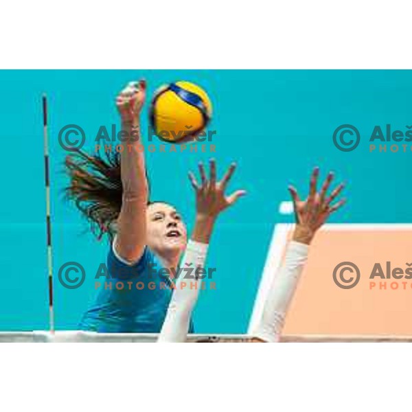 in action during CEV EuroVolley 2023 Qualifiers womens volleyball match between Slovenia and Austria in Dvorana Tabor, Maribor, Slovenia on August 20, 2022. Photo: Jure Banfi