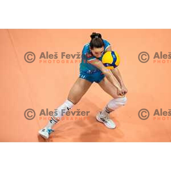 in action during CEV EuroVolley 2023 Qualifiers womens volleyball match between Slovenia and Austria in Dvorana Tabor, Maribor, Slovenia on August 20, 2022. Photo: Jure Banfi