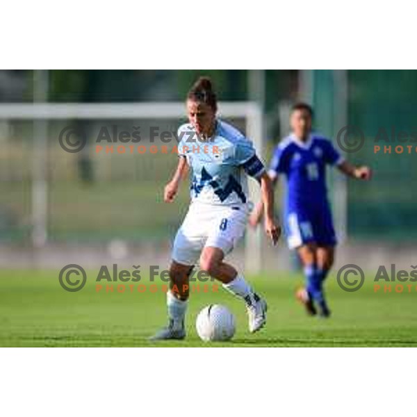 Mateja Zver of Slovenia in action during Women\'s World Cup 2023 Qualifiers between Slovenia and Kazaksthan in Kranj, Slovenia on September 2, 2022