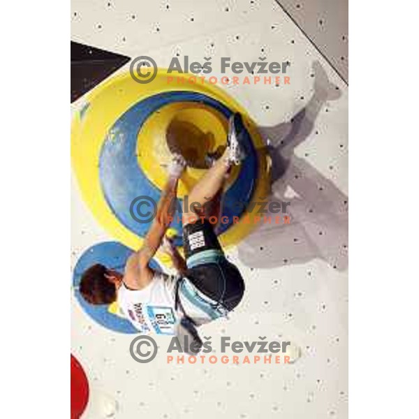 Domen Skofic (SLO) competes in IFSC-Climbing World Cup lead in Koper, Slovenia on September 2, 2022