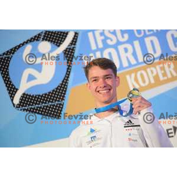 Luka Potocar (SLO); winner of IFSC Climbing World Cup lead in Koper, Slovenia on September 3, 2022