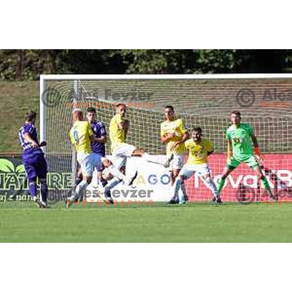 in action during Prva Liga Telemach 2022-2023 football match between Bravo and Maribor in Ljubljana, Slovenia on September 11, 2022