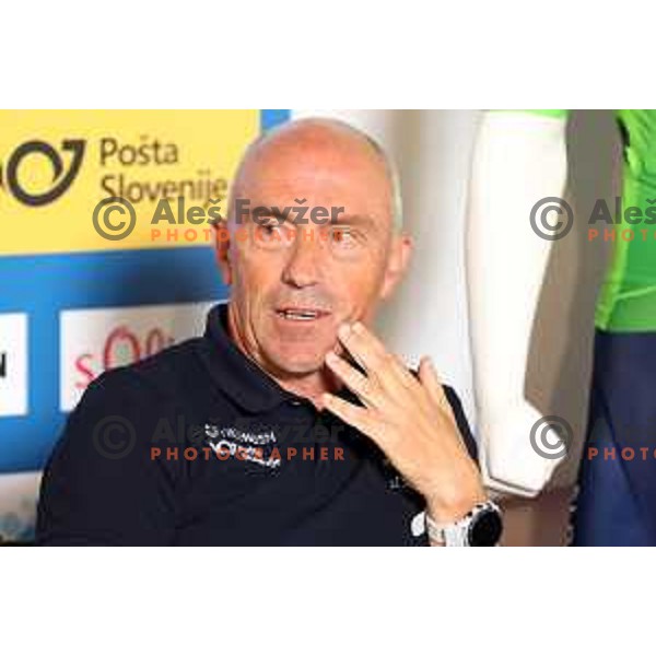 Gorazd Penko at press conference of Slovenia Cycling Federation in Ljubljana, Slovenia on September 12, 2022 before departure to World Championship