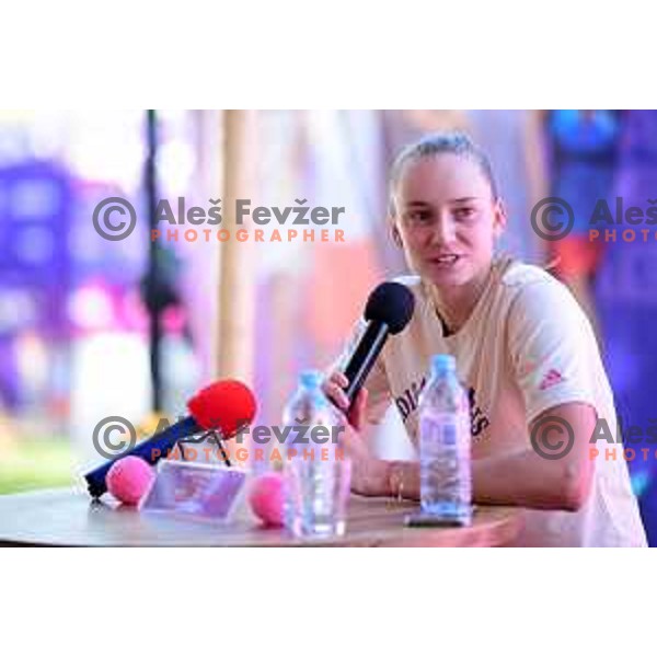 at press conference of WTA 250 Sava Slovenia Open in Portoroz, Slovenia on September 12, 2022