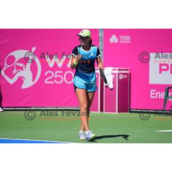 Ziva Falkner competes at WTA 250 Sava Slovenia Open in Portoroz, Slovenia on September 12, 2022