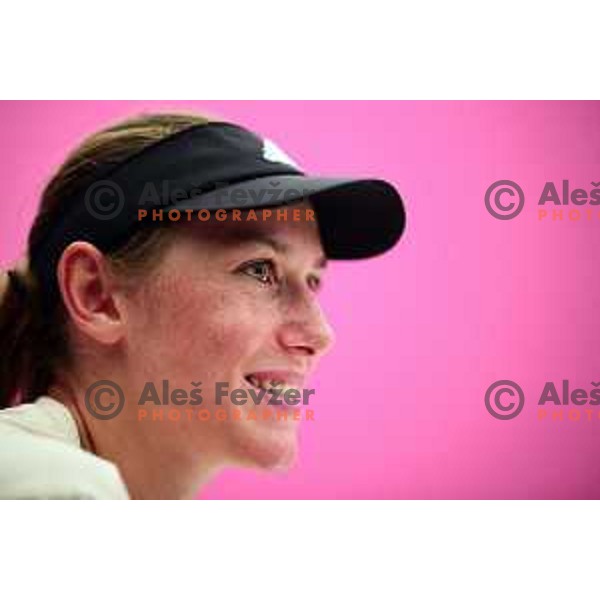 Kaja Juvan at press conference of WTA 250 Sava Slovenia Open in Portoroz, Slovenia on September 12, 2022