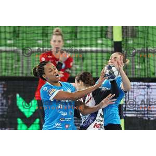 Allison Pineau in action during EHF Champions league Women handball match between Krim Mercator (SLO) and Vipers Kristiansand (NOR) in Ljubljana, Slovenia on September 18, 2022