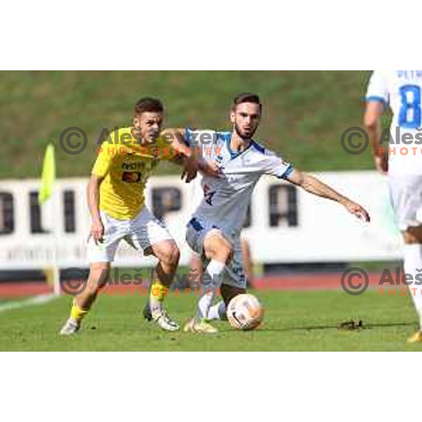 in action during Prva Liga Telemach 2022-2023 football match between Bravo and Gorica in Ljubljana, Slovenia on September 18, 2022