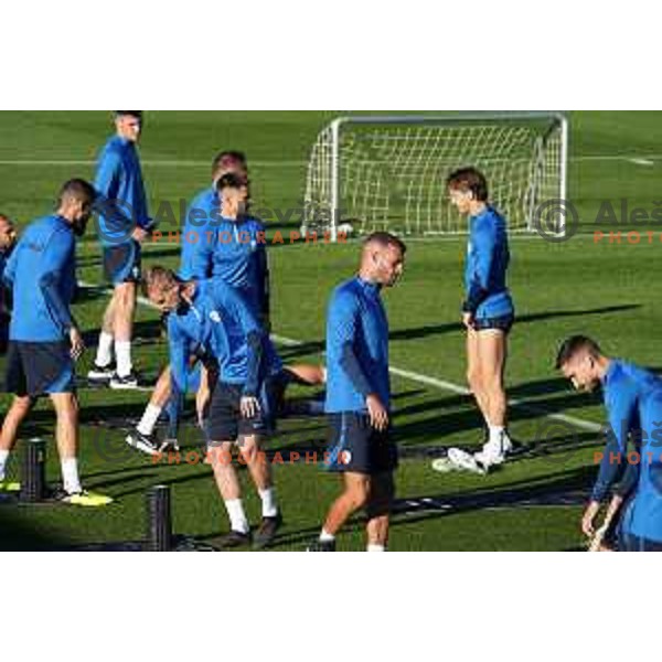 during the practice session of Slovenia National football team in NNC Brdo, Slovenia on September 19, 2022