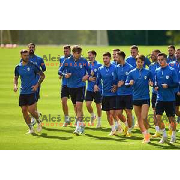 during practice session of Slovenia National football team in NNC Brdo, Slovenia on September 21, 2022