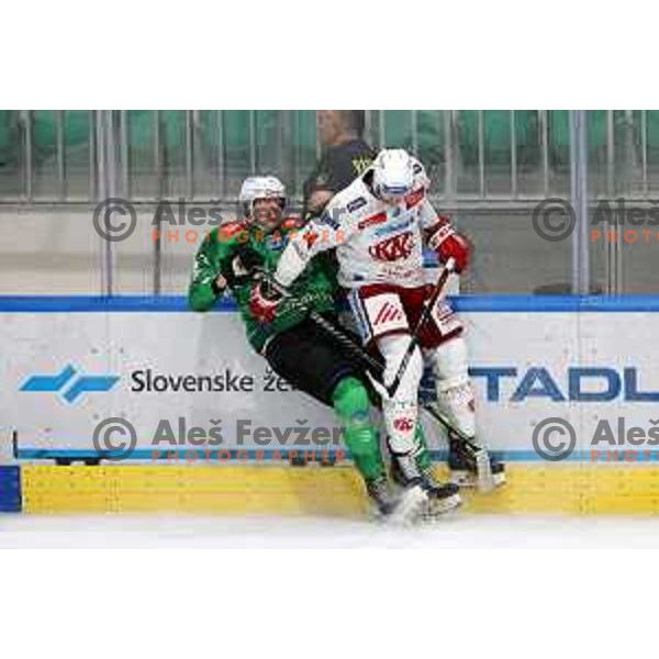 of SZ Olimpija during IceHL ice-hockey match between SZ Olimpija (SLO) and KAC (AUT) in Tivoli Hall, Ljubljana, Slovenia on September 25, 2022