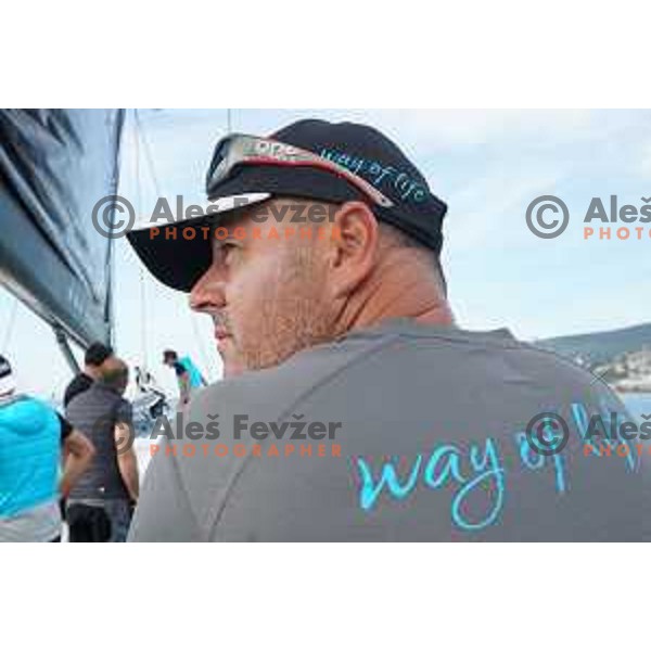 Team EWOL at official practice before Barcolana 54, Sailing Regatta in Trieste, Italy on October 8, 2022