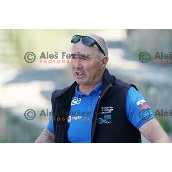 Jernej Abramic,head coach of Slovenia team in K-1 during a practice session in Tacen World Cup course in Ljubljana on May 12, 2022