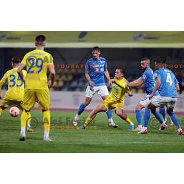 in action during Prva Liga Telemach 2022-2023 football match between Domzale and Bravo in Domzale, Slovenia on October 14, 2022