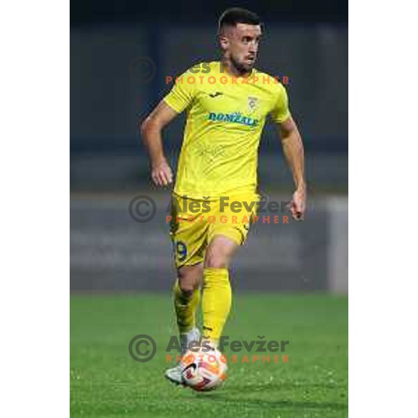 Arnel Jakupovic in action during Prva Liga Telemach 2022-2023 football match between Domzale and Bravo in Domzale, Slovenia on October 14, 2022