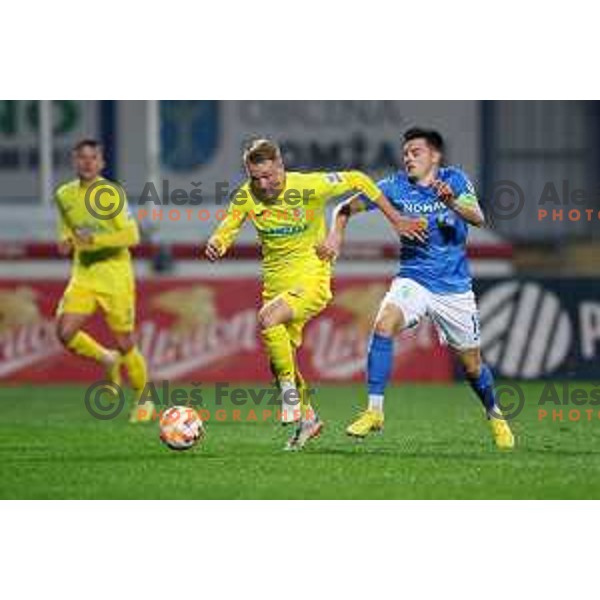Martin Kramaric in action during Prva Liga Telemach 2022-2023 football match between Domzale and Bravo in Domzale, Slovenia on October 14, 2022