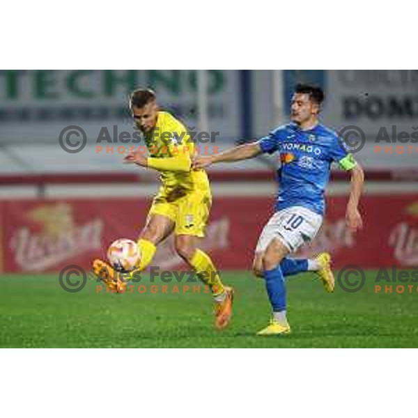 Martin Kramaric in action during Prva Liga Telemach 2022-2023 football match between Domzale and Bravo in Domzale, Slovenia on October 14, 2022