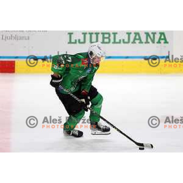 Ziga Mehle of SZ Olimpija during IceHL ice-hockey match between SZ Olimpija (SLO) and Bolzano Sudtirol Alperia (ITA) in Tivoli Hall, Ljubljana, Slovenia on October 16, 2022