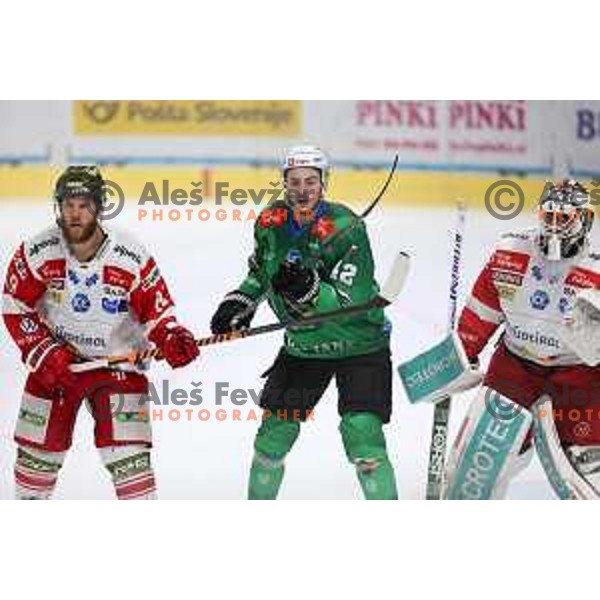 Jaka Sturm of SZ Olimpija in action during IceHL ice-hockey match between SZ Olimpija (SLO) and Bolzano Sudtirol Alperia (ITA) in Tivoli Hall, Ljubljana, Slovenia on October 16, 2022