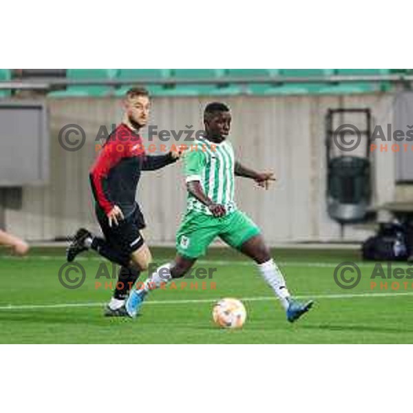 Aldair Balde in action during Union Slovenian Cup football match between Olimpija and Ivancna Gorica in Ljubljana, Slovenia on October 19, 2022