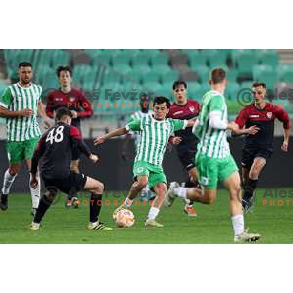 In action during Union Slovenian Cup football match between Olimpija and Ivancna Gorica in Ljubljana, Slovenia on October 19, 2022