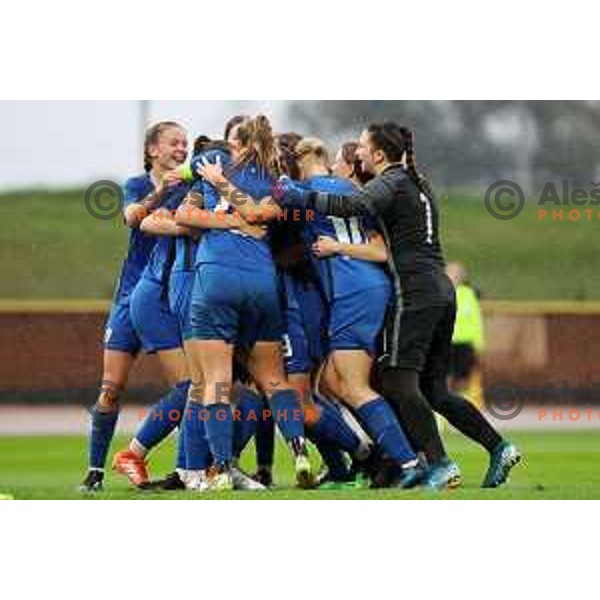in action during European Women\'s Under 17 Championship 2023 round 1 match between Slovenia and Germany in Krsko, Slovenia on October 22, 2022
