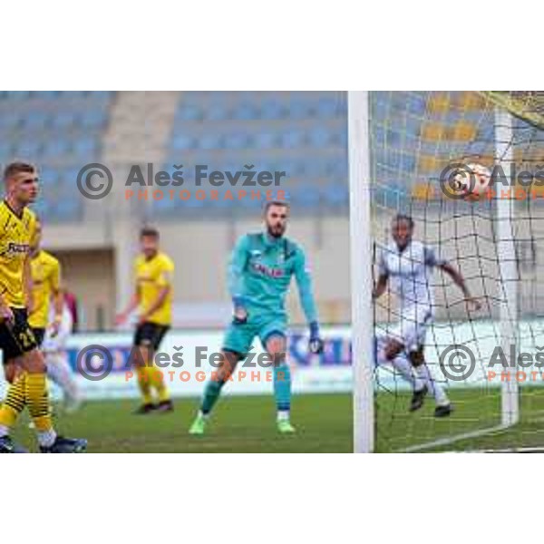 Zan Benedicic scores goal during Prva Liga Telemach 2022-2023 football match between Kalcer Radomlje and Koper in Domzale, Slovenia on October 24, 2022