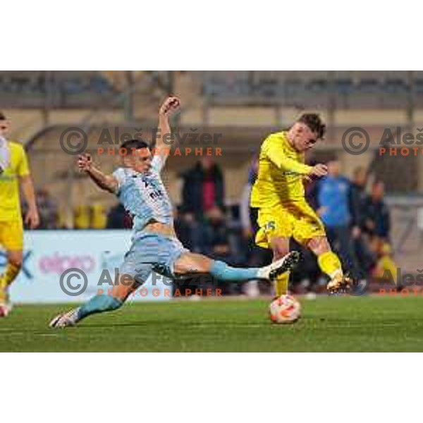 Emir Saitoski in action during Prva Liga Telemach 2022-2023 football match between Domzale and Gorica in Domzale, Slovenia on October 28,2022