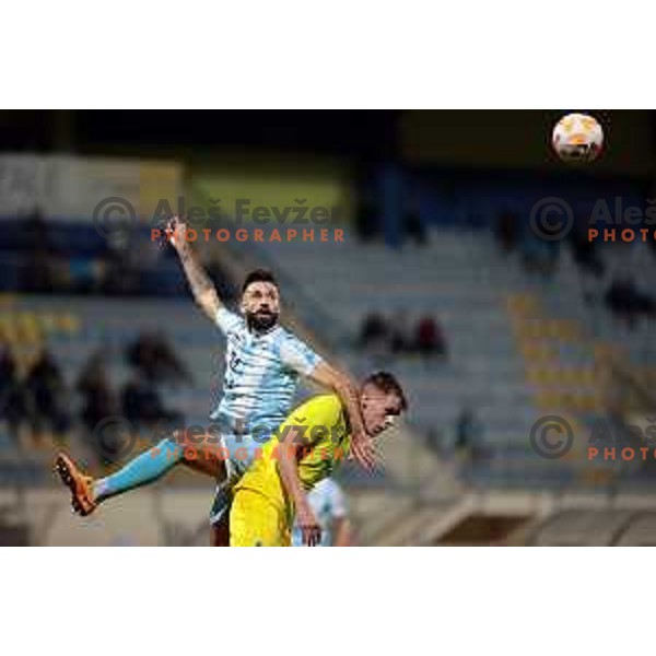 in action during Prva Liga Telemach 2022-2023 football match between Domzale and Gorica in Domzale, Slovenia on October 28,2022