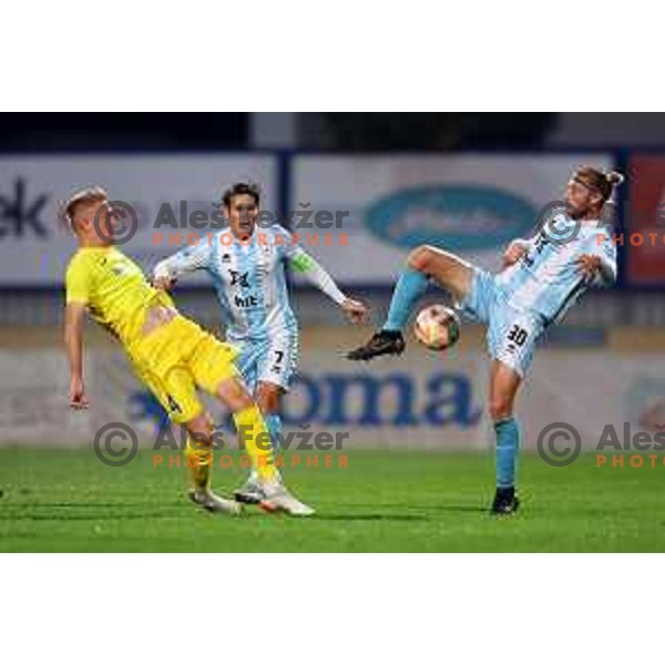 Etien Velikonja in action during Prva Liga Telemach 2022-2023 football match between Domzale and Gorica in Domzale, Slovenia on October 28, 2022
