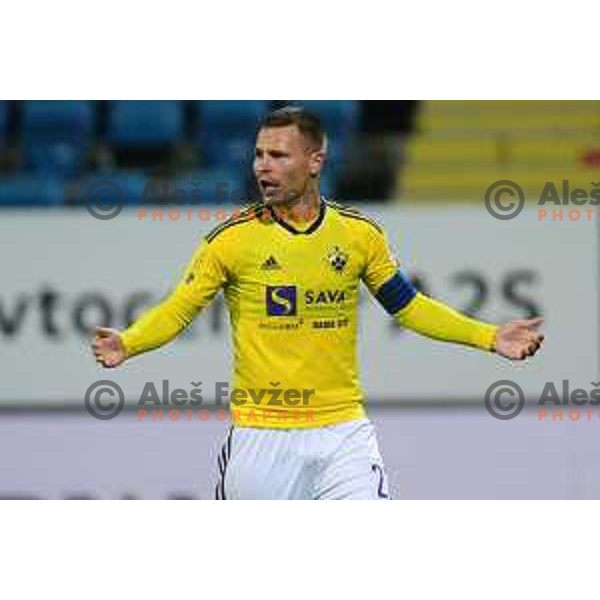 Martin Milec in action during Prva liga Telemach football match between Celje and Maribor in Arena z’dezele, Celje, Slovenia on October 29, 2022