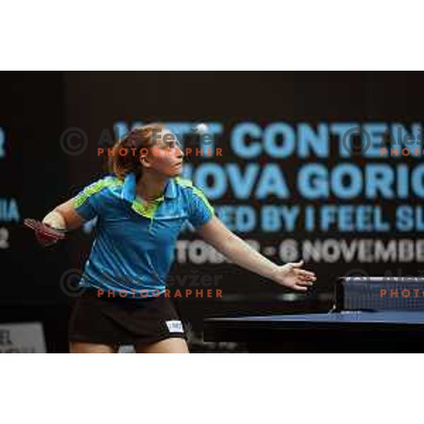 Lea Paulin during Women\'s singles qualifying first day for World Table tennis Contender Nova Gorica, Slovenia on October 31, 2022