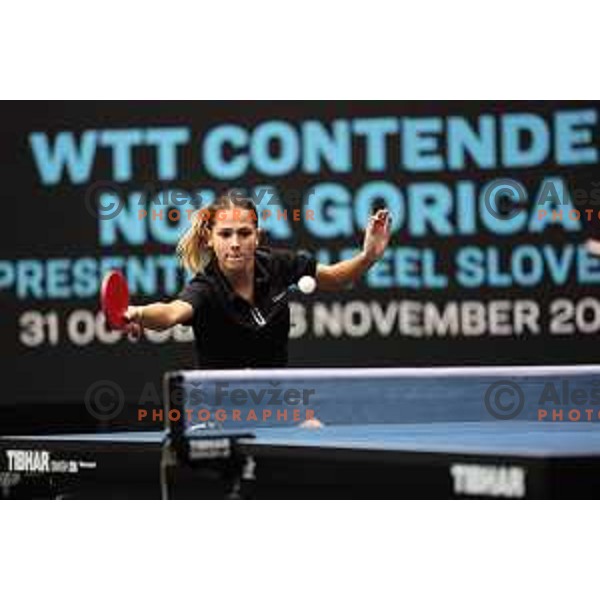 Sara Tokic during Women\'s singles qualifying first day for World Table tennis Contender Nova Gorica, Slovenia on October 31, 2022