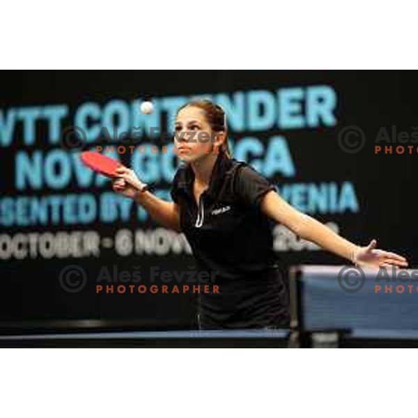 Sara Tokic during Women\'s singles qualifying first day for World Table tennis Contender Nova Gorica, Slovenia on October 31, 2022