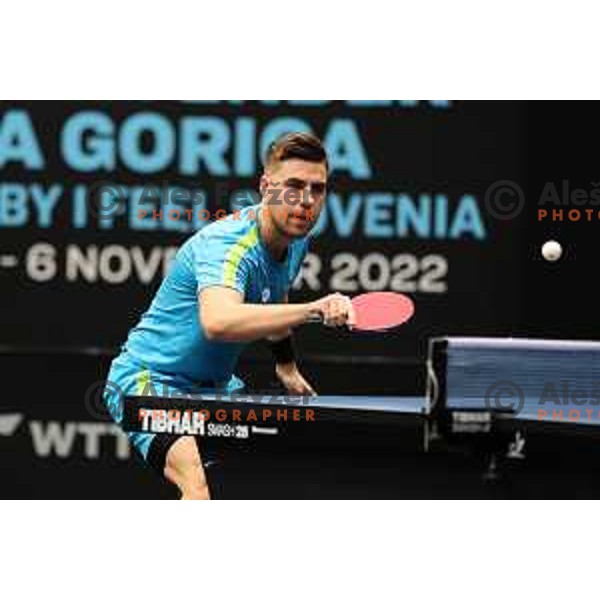 Darko Jorgic of Slovenia competes at World Table Tennis Contender Nova Gorica, Slovenia on November 3, 2022