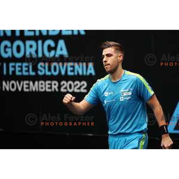 Darko Jorgic of Slovenia competes at World Table Tennis Contender Nova Gorica, Slovenia on November 3, 2022