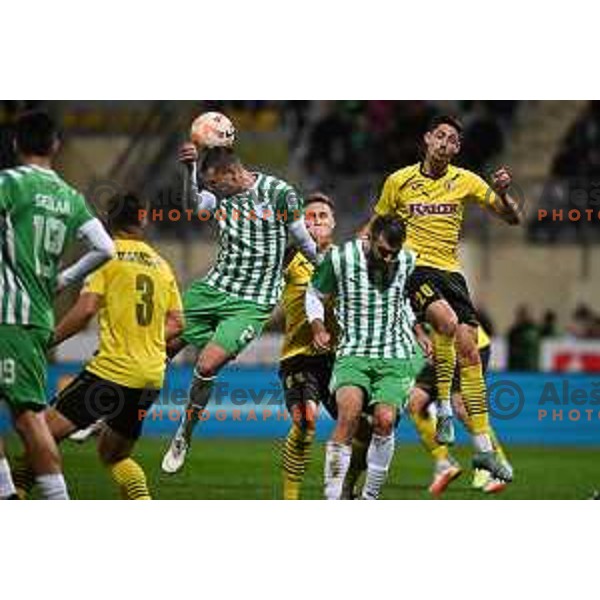 in action during Prva Liga Telemach 2022-2023 football match between Kalcer Radomlje and Olimpija in Domzale, Slovenia on November 5, 2022