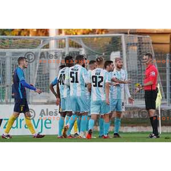 in action during Prva Liga Telemach 2022-2023 football match between Gorica and Celje in Nova Gorica, Slovenia on November 5, 2022