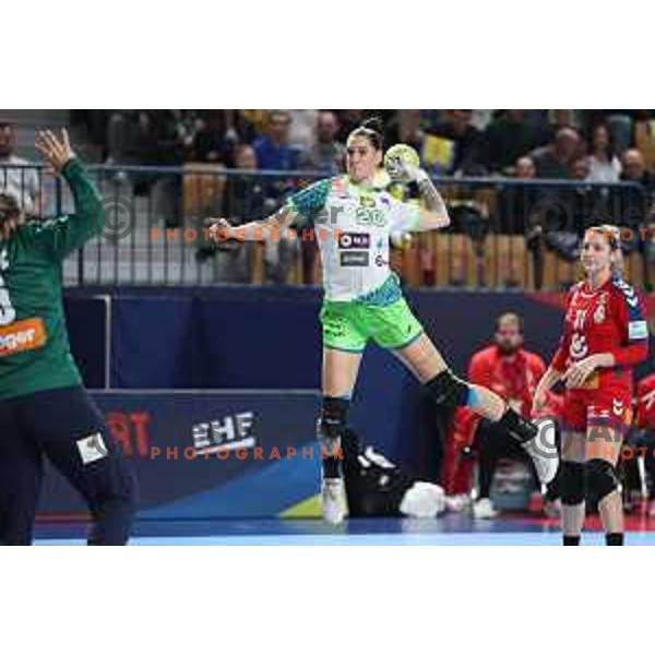 Alja Varagic in action during the handball match between Slovenia and Serbia at Women\'s EHF Euro 2022, Celje, Slovenia on November 8, 2022