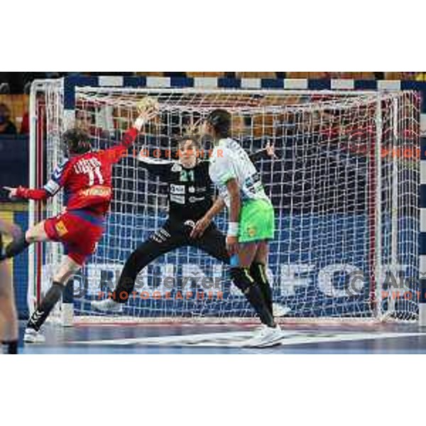 Amra Pandzic in action during the handball match between Slovenia and Serbia at Women\'s EHF Euro 2022, Celje, Slovenia on November 8, 2022