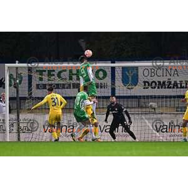 Mustafa Nukic in action during Prva Liga Telemach 2022-2023 football match between Domzale and Olimpija in Domzale, Slovenia on November 12, 2022