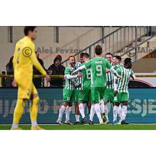 Svit Seslar in action during Prva Liga Telemach 2022-2023 football match between Domzale and Olimpija in Domzale, Slovenia on November 12, 2022