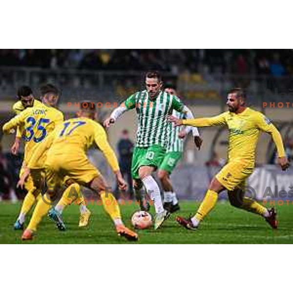 Timi Max Elsnik in action during Prva Liga Telemach 2022-2023 football match between Domzale and Olimpija in Domzale, Slovenia on November 12, 2022