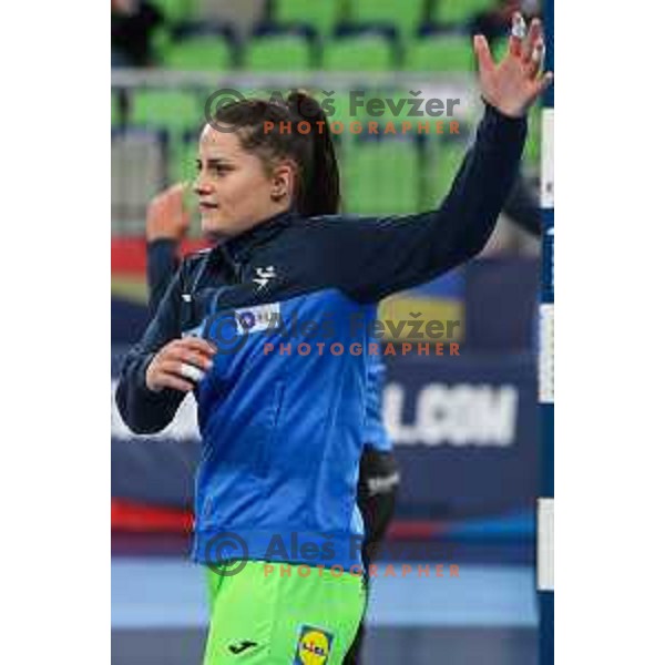 Natasa Ljepoja during the handball match between Slovenia and Norway at Women\'s EHF Euro 2022 in Ljubljana, Slovenia on November 14, 2022
