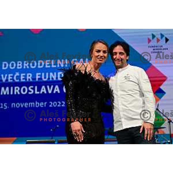 during OKS Charity event in partnership with Fundacija Miroslava Cerarja in Grand hotel Union, Ljubljana, Slovenia on November 15, 2022
